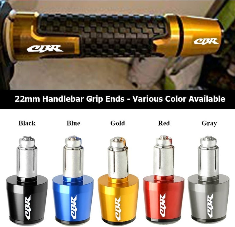 FREAXLL 2pcs Motocycle Handlebar Grip Ends 7/8" 22mm for H-onda CBR60F CBR125R CBR150R CBR250R CBR400 NC23 NC29 CBR600 F2 F3 F4 F4i CBR600RR CBR900RR CBR954RR CBR1000RR (Gold) - Image 3